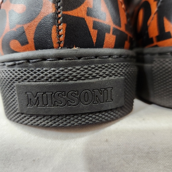 MISSONI 65th Anniv All Over Print High Top Leather Sneaker Made Italy 40 EU 7 US - Picture 8 of 11